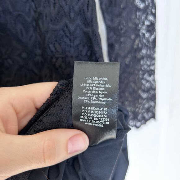 Wilfred Black Lace Long Sleeve Mini Dress Size 4 - Picture 8 of 8